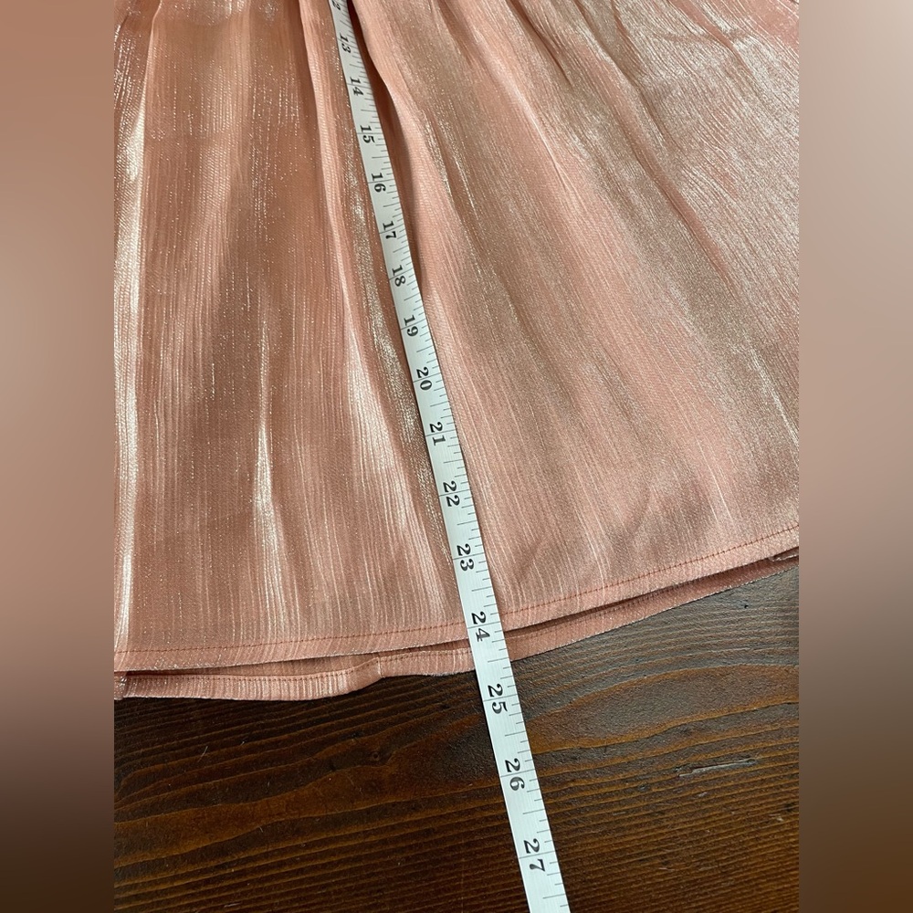 Lovers + Friends Formal Cocktail Mini Dress Dusty Rose W/ Shimmer XS Stunning! - Picture 12 of 13